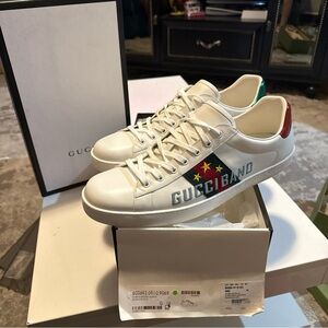 Gucci Band Ace Leather Sneaker White Size 16